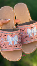 Load image into Gallery viewer, Pink Coquette Mexican White Bow Sandals