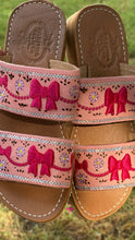 Cargar imagen en el visor de la galería, Coquette 3D Double Bow Pink Sandal