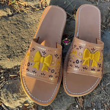 Load image into Gallery viewer, Gold Tan Coquette Mexican Sandals PREORDER