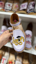 Load image into Gallery viewer, Senior Gold Senior Black - Leather Buckle Huaraches PREORDER