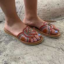 Load image into Gallery viewer, Single Brown Sequin Sandals