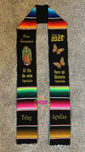 Load image into Gallery viewer, *2026* First Gen- Capitulo Monarch and Virgen Graduation stole Sarape Sash IN STOCK