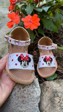 Load image into Gallery viewer, Minnie White Open Toed Buckle