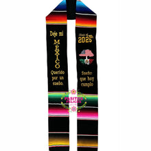 Load image into Gallery viewer, Un sueño - Black graduation stole Sarape Sash SOLD OUT