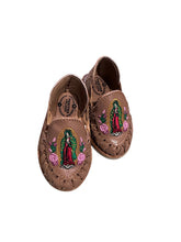 Load image into Gallery viewer, Virgen Sequin Mommy and Me- Embroidered Tan Flats
