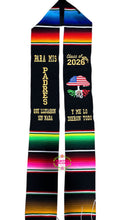 Cargar imagen en el visor de la galería, *2026* Llegaron sin nada - Black graduation stole Sarape Sash IN STOCK