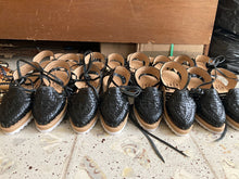 Load image into Gallery viewer, Black Platform Lace Up