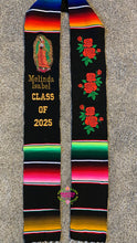 Load image into Gallery viewer, 2025* Dove Virgen Black Graduation stole Sarape Sash SOLD OUT