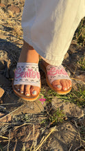 Load image into Gallery viewer, Senior Bow 3D Mexican White Sandals PREORDER