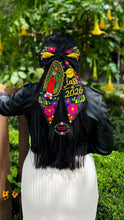 Load image into Gallery viewer, Virgen Black Moño - Unique Embroidered Class of Bows IN STOCK