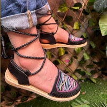 Load image into Gallery viewer, Sequin Black Lace Up - PREORDER