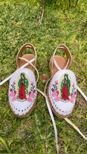 Load image into Gallery viewer, Virgen Sequin White Lace Up
