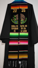 Load image into Gallery viewer, 2026 Nunca me tuvieron Fe - Eagle Black Graduation Stole Sarape Sash IN STOCK