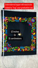 Load image into Gallery viewer, Embroidered graduation cap topper (w/o button) IN STOCK