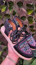 Load image into Gallery viewer, Sequin Black Lace Up - PREORDER