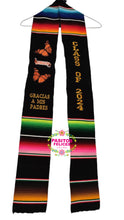 Load image into Gallery viewer, 2025* Michoacán Gracias a mis padres - Thanks to my parents Graduation stole Sarape Sash - IN STOCK