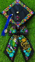 Load image into Gallery viewer, Virgen Black Moño - Unique Embroidered Class of Bows IN STOCK