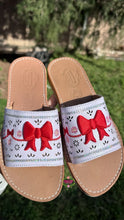 Load image into Gallery viewer, Red Coquette Mexican White Sandals