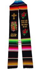 Load image into Gallery viewer, Aveces lloré - Cross Black Graduation stole IN STOCK