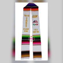 Load image into Gallery viewer, Llegaron sin nada - White graduation stole IN STOCK