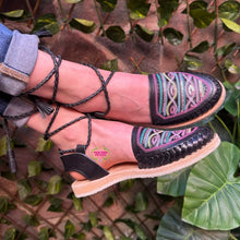 Load image into Gallery viewer, Sequin Black Lace Up - PREORDER