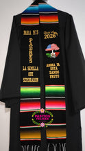 Load image into Gallery viewer, 2026 Semilla - seed Black Graduation Stole Sarape Sash IN STOCK
