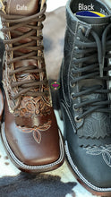 Load image into Gallery viewer, Botas Lacer - Black Leather Tooled Boots