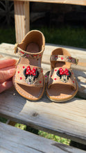 Load image into Gallery viewer, Minnie Buckle Tan Open Toed PREORDER
