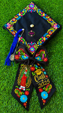 Load image into Gallery viewer, Virgen Black Moño - Unique Embroidered Class of Bows IN STOCK