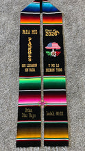 Cargar imagen en el visor de la galería, *2026* Llegaron sin nada - Black graduation stole Sarape Sash IN STOCK