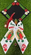 Load image into Gallery viewer, Mexico Virgen Embroidered graduation cap topper