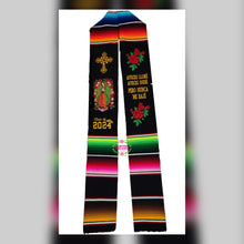 Load image into Gallery viewer, Aveces lloré - Cross Black Graduation stole IN STOCK