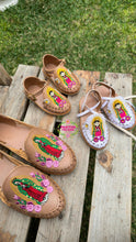 Load image into Gallery viewer, Virgen Sequin Mommy and Me- Embroidered Tan Flats