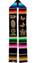 Load image into Gallery viewer, 2026* Alas - Wings Black Graduation stole Sarape Sash IN STOCK