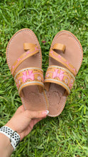 Load image into Gallery viewer, Coquette 3D Tan Toe Sandals