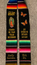 Cargar imagen en el visor de la galería, *2026* Alas - Wings Black Graduation stole Sarape Sash IN STOCK