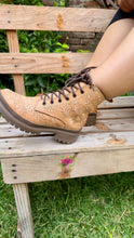 Cargar imagen en el visor de la galería, Brenda - Tan Embroidered Floral Boots PREORDER