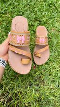 Load image into Gallery viewer, Coquette 3D Tan Toe Sandals