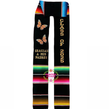 Load image into Gallery viewer, 2025* Monarcas Gracias a mis padres stole Sarape Sash - IN STOCK