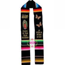 Load image into Gallery viewer, 2026* Alas - Wings Black Graduation stole Sarape Sash IN STOCK