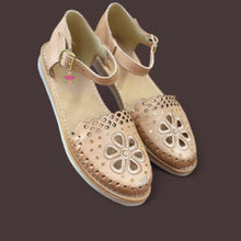 Load image into Gallery viewer, Gold Laser Buckle Huaraches PREORDER