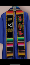 Load image into Gallery viewer, 2026* Dove Virgen Black w/ Gold finish - Graduation stole Sarape Sash IN STOCK