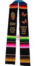Load image into Gallery viewer, 2025* Alas - Wings Black Graduation stole Sarape Sash SOLD OUT