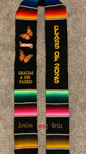 Load image into Gallery viewer, 2025* Michoacán Gracias a mis padres - Thanks to my parents Graduation stole Sarape Sash - IN STOCK