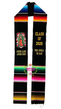 Load image into Gallery viewer, 2025* Aveces lloré Virgen Black Stole Sarape Sash IN STOCK