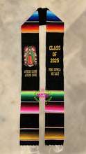 Load image into Gallery viewer, 2025* Aveces lloré Virgen Black Stole Sarape Sash IN STOCK