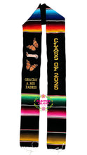 Load image into Gallery viewer, 2025* Michoacán Gracias a mis padres - Thanks to my parents Graduation stole Sarape Sash - IN STOCK