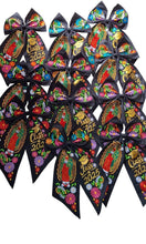 Load image into Gallery viewer, Virgen Black Moño - Unique Embroidered Class of Bows IN STOCK