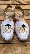 Cargar imagen en el visor de la galería, Gold Senior Black - Leather Lace Up Huaraches