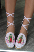 Load image into Gallery viewer, Virgen Sequin White Lace Up